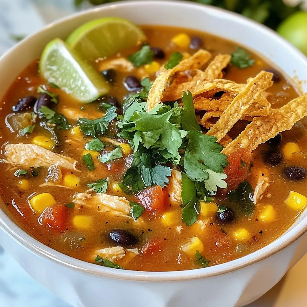 Poblano Chicken Tortilla Soup Flavorful and Easy Recipe