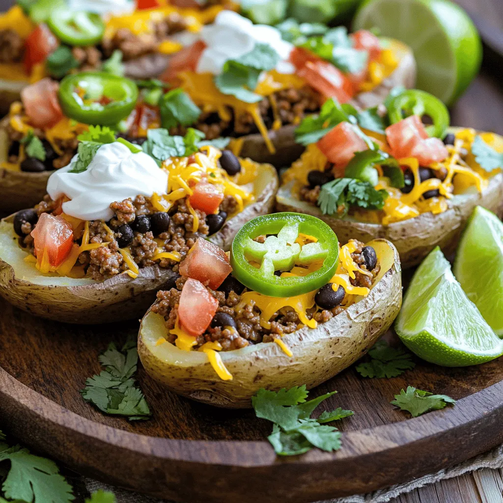 Loaded Taco Potato Skins Flavorful Taco Treats