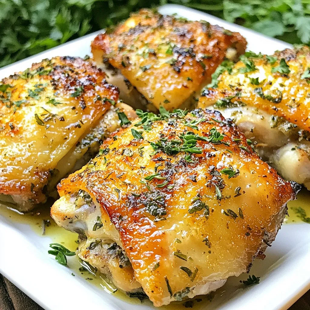 Garlic Herb Roasted Chicken Thighs Easy Weeknight Meal