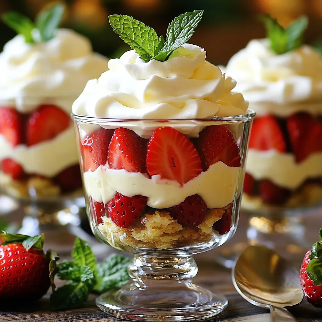 No Bake Strawberry Shortcake Trifles Delightful Treat