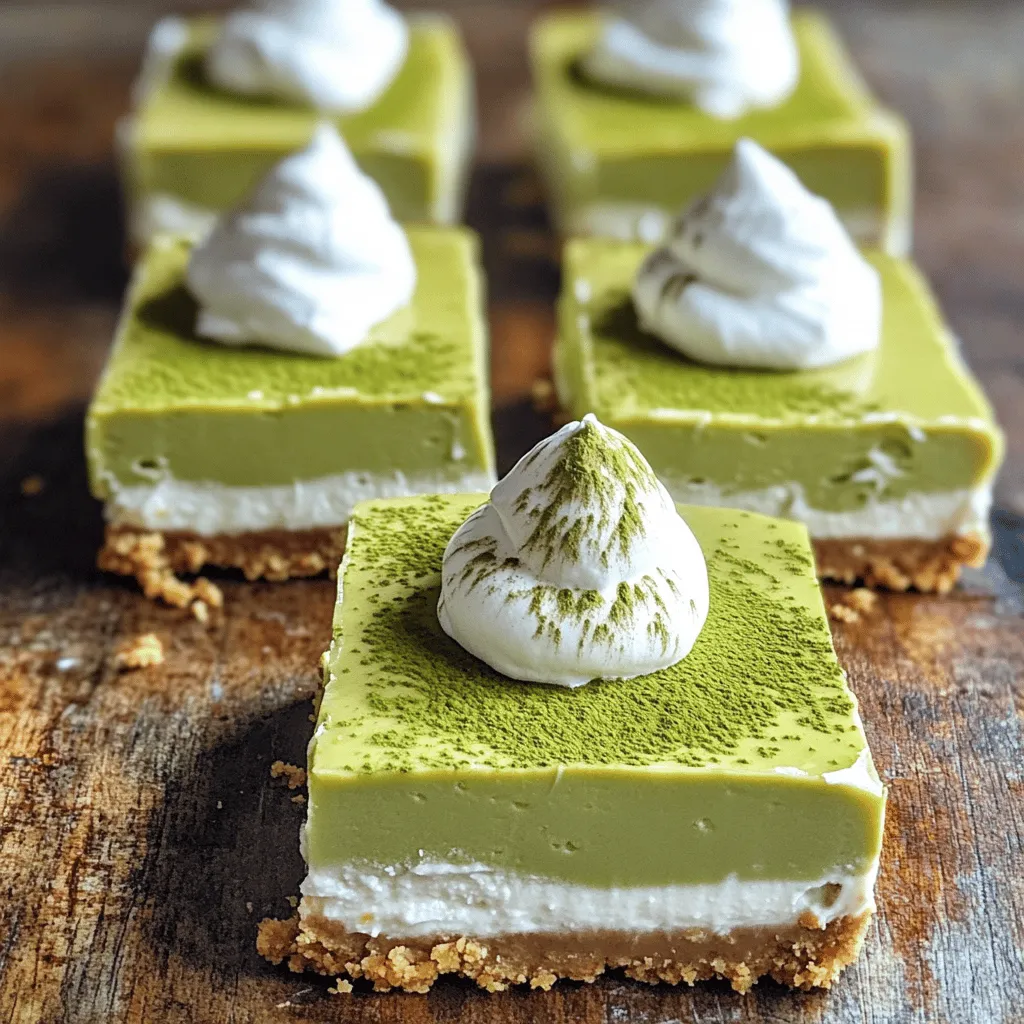 Matcha White Chocolate Cheesecake Squares Delightfully Easy
