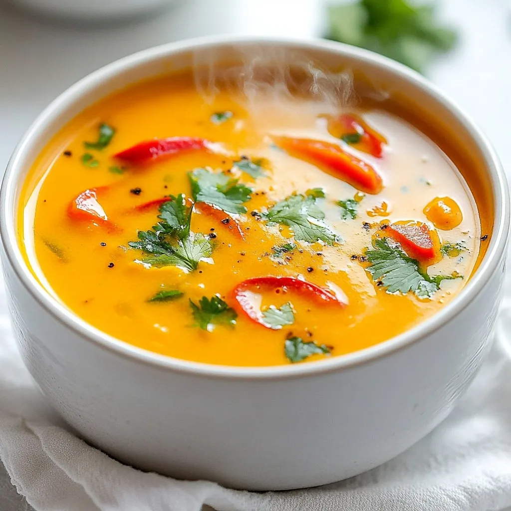 Coconut Butternut Red Pepper Soup Simple Delight Recipe