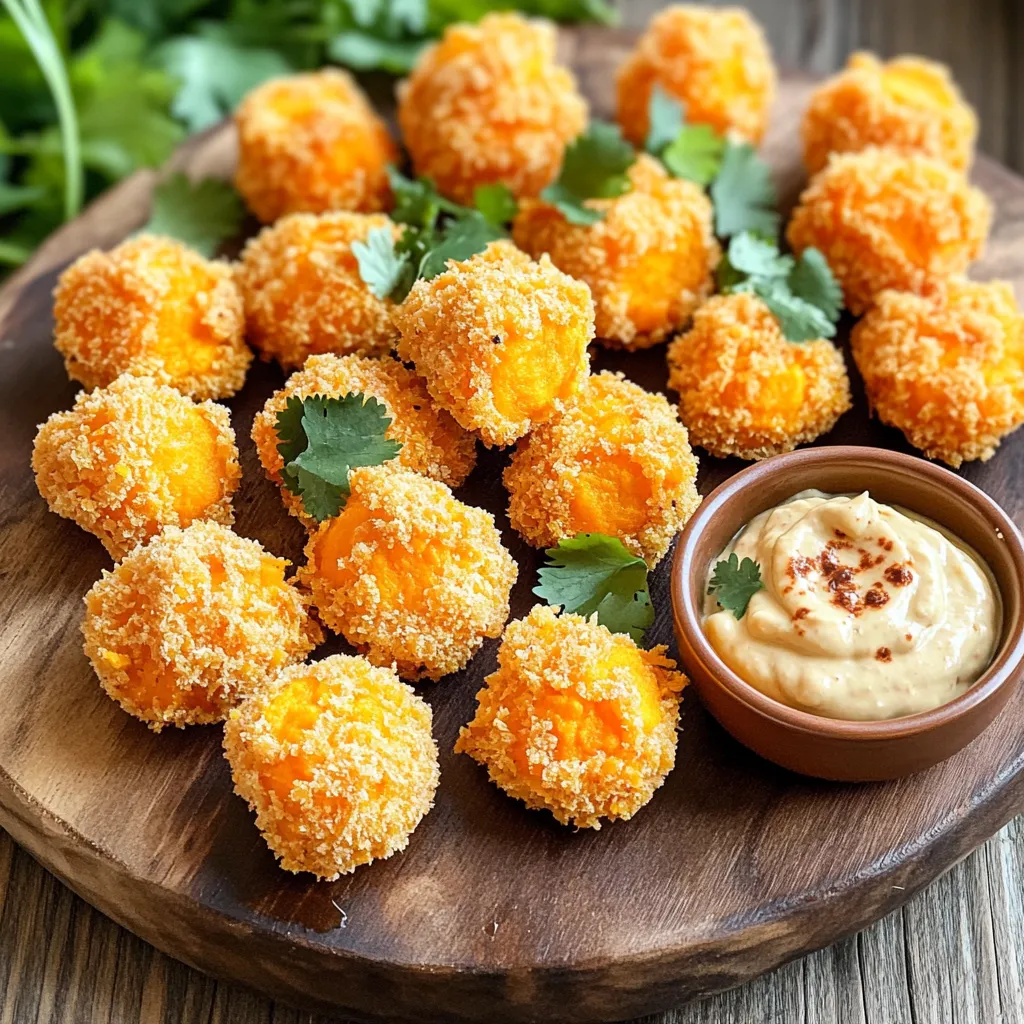 Air Fryer Sweet Potato Tots with Chipotle Aioli Delight
