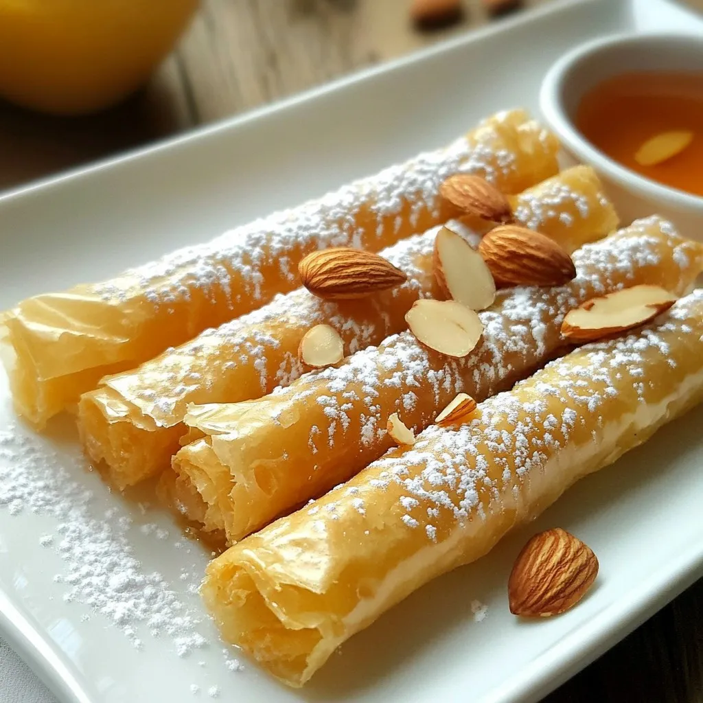 Moroccan Honey Almond Cigars Tasty Dessert Recipe