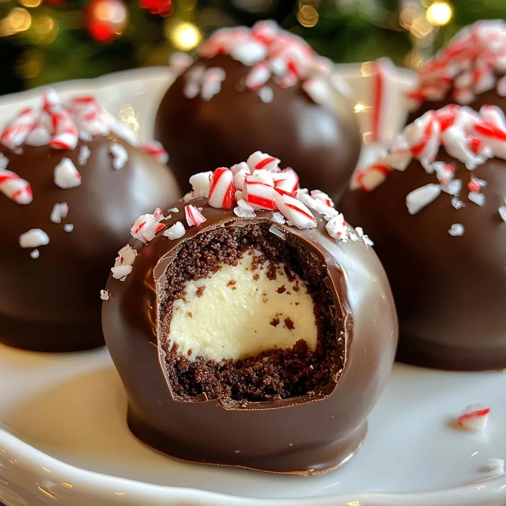 Candy Cane Brownie Truffles Irresistible Treat Idea