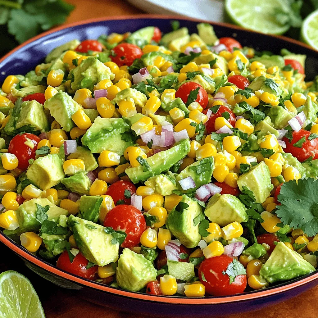 Zesty Avocado Corn Salad Fresh and Flavorful Dish