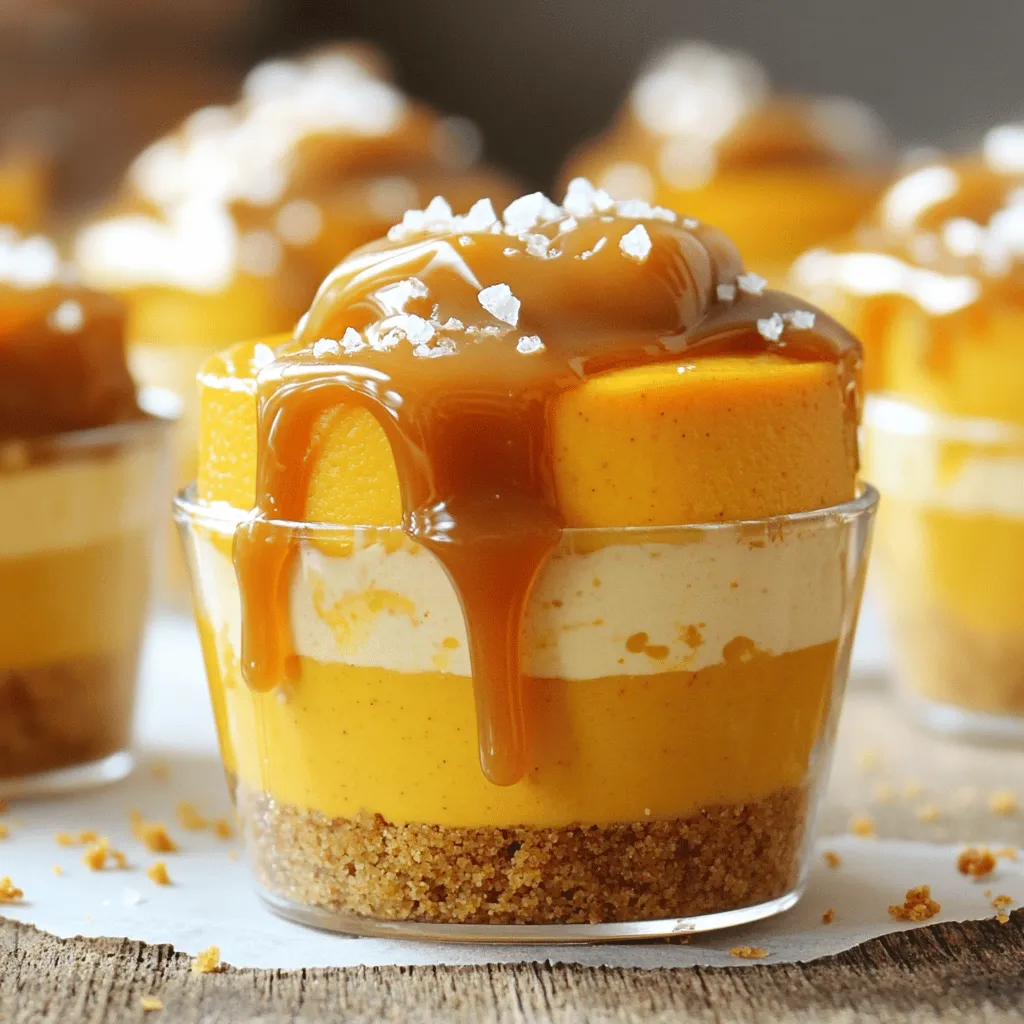 Salted Caramel Pumpkin Cheesecake Cups No Bake Delight