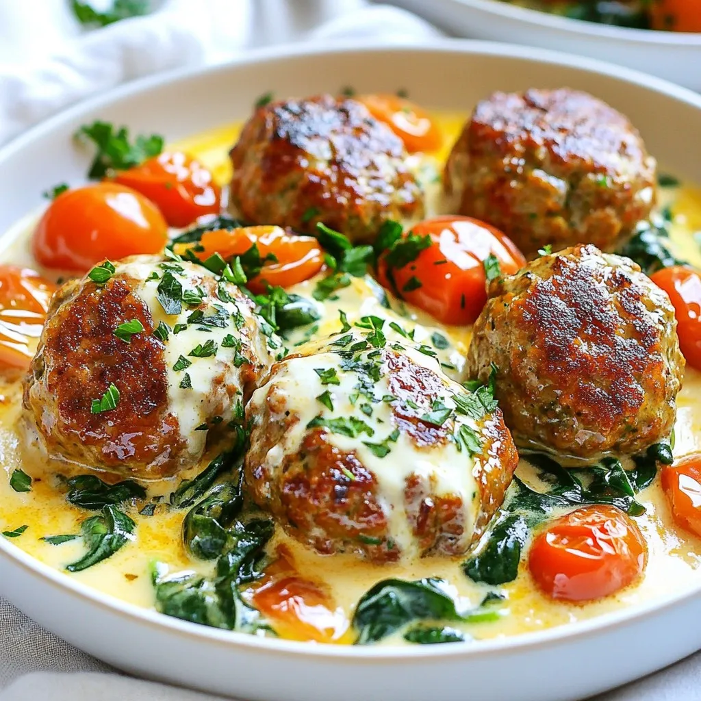 Creamy Tuscan Meatballs Flavorful Italian Dish Recipe