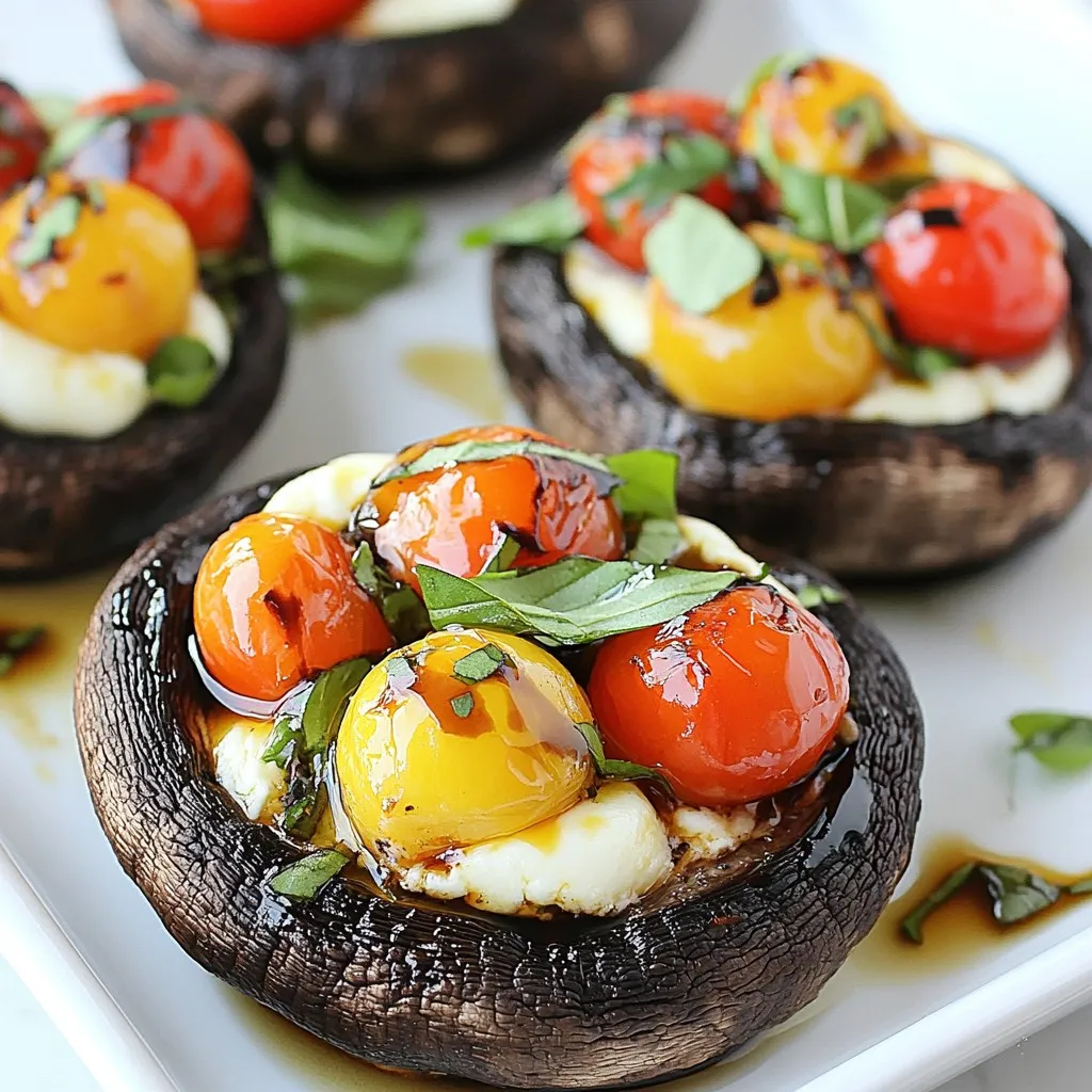 Caprese Stuffed Portobello Mushrooms Savory Delight