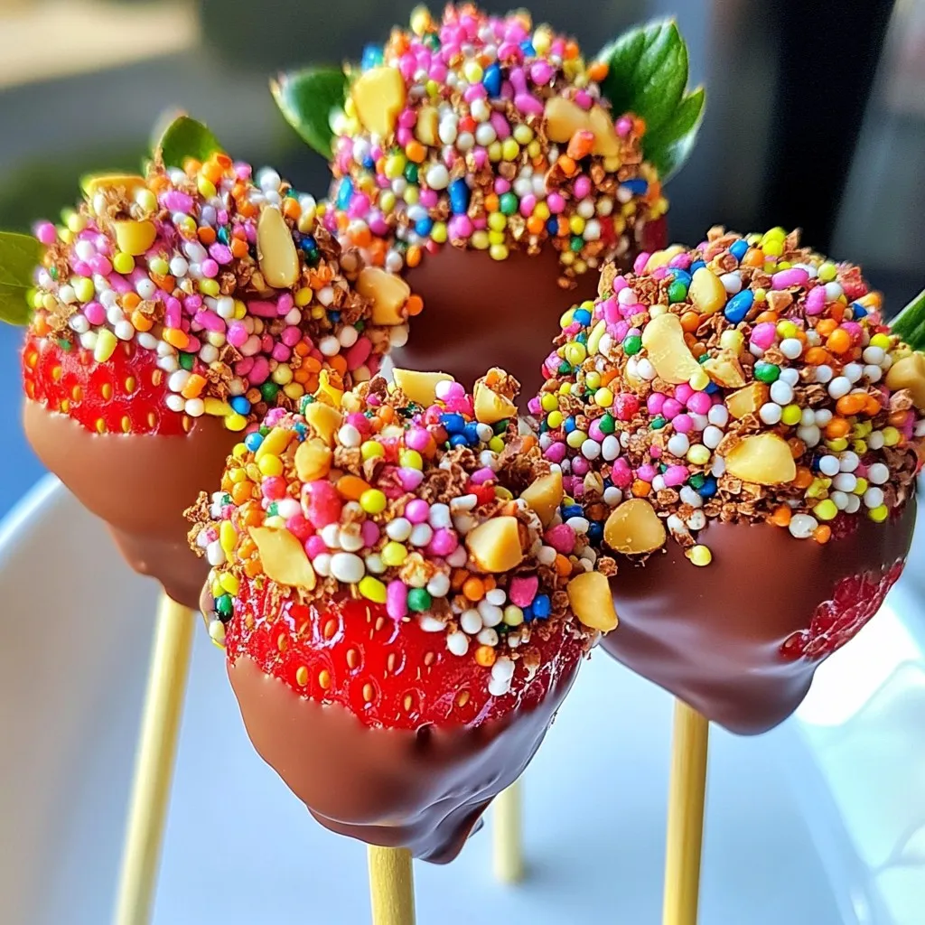 Chocolate Covered Strawberry Pops Delightful Treats