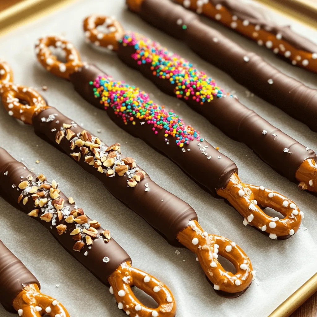 Chocolate Covered Pretzel Rods Deliciously Easy Treat