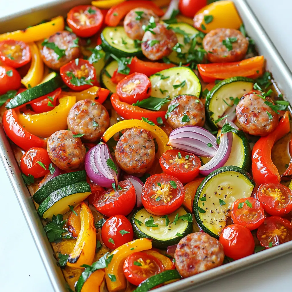 Satisfying Sheet-Pan Sausage &#038; Veggies Easy Recipe