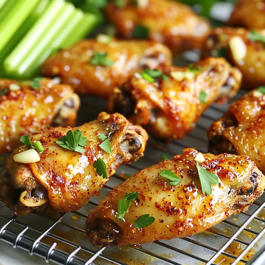 Spicy Garlic Chicken Wings Crispy and Flavorful Treat