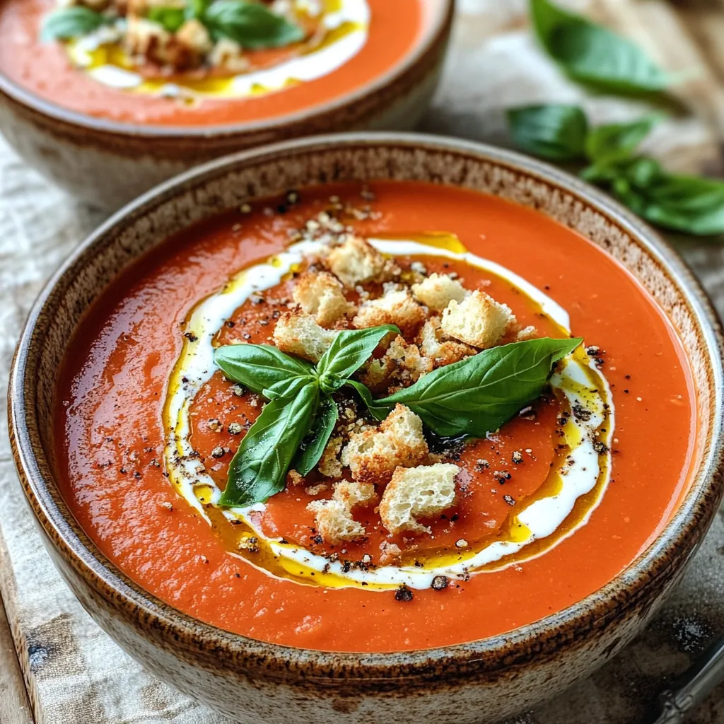 Vegan Creamy Tomato Basil Soup Simple and Tasty Dish