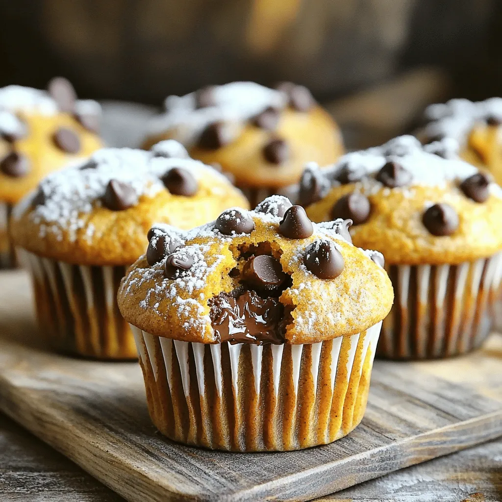 Pumpkin Chocolate Chip Muffins Bakery Style Delight