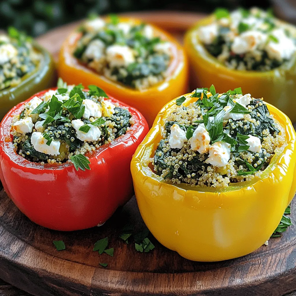 Spinach Feta Stuffed Peppers Healthy Flavorful Dish