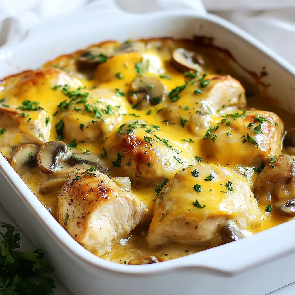 Garlic Mushroom Chicken Casserole Savory and Satisfying