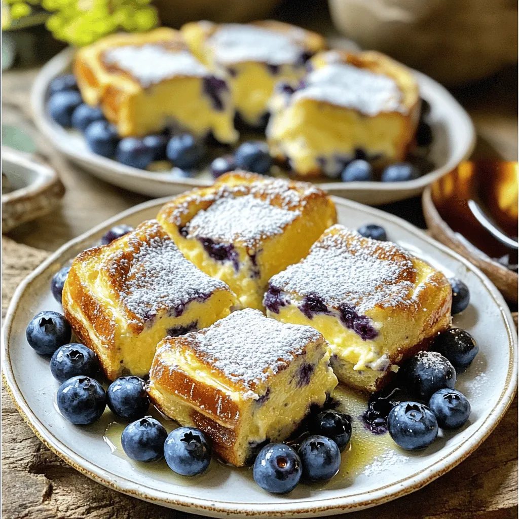 Blueberry Cheesecake French Toast Casserole Delight