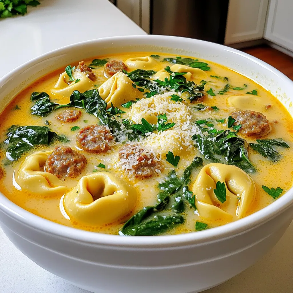 Creamy Sausage Tortellini Soup One Pot Delight