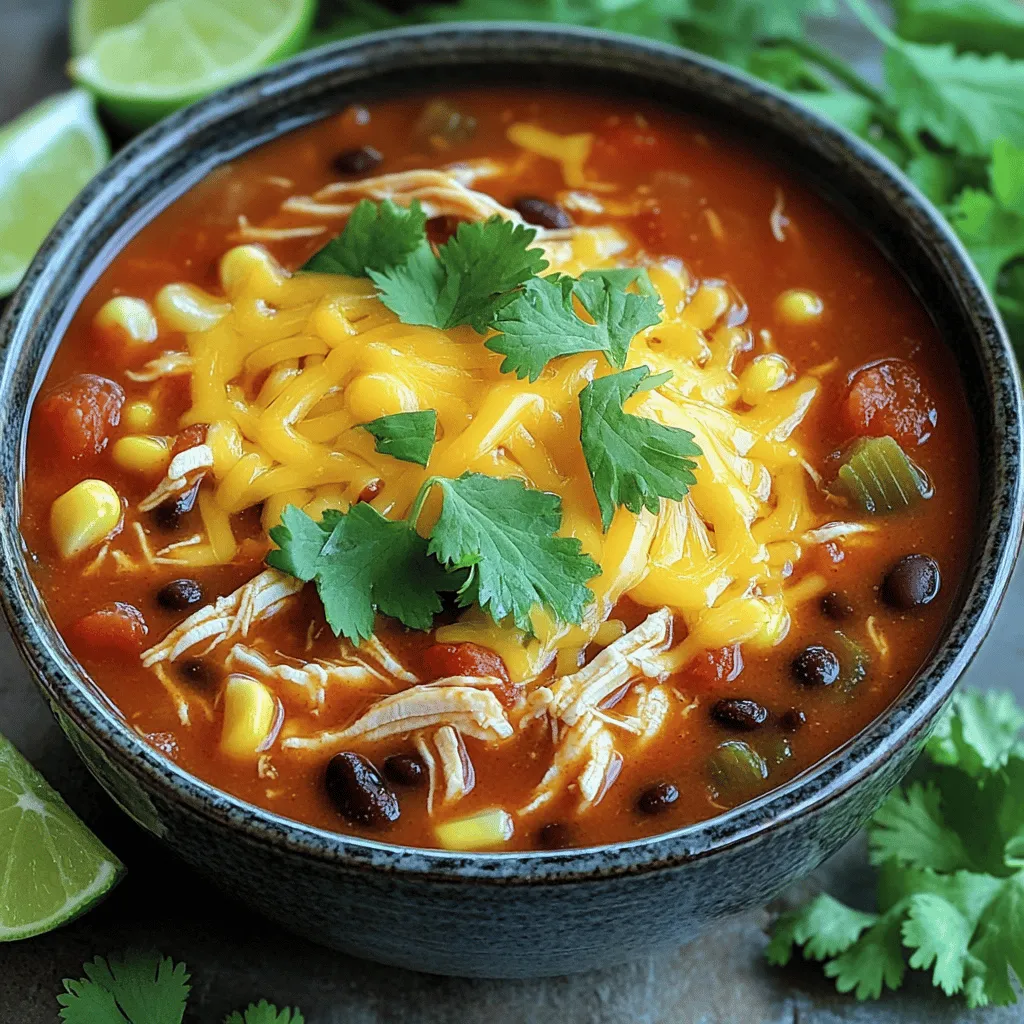 Savory Slow Cooker Chicken Enchilada Soup Recipe