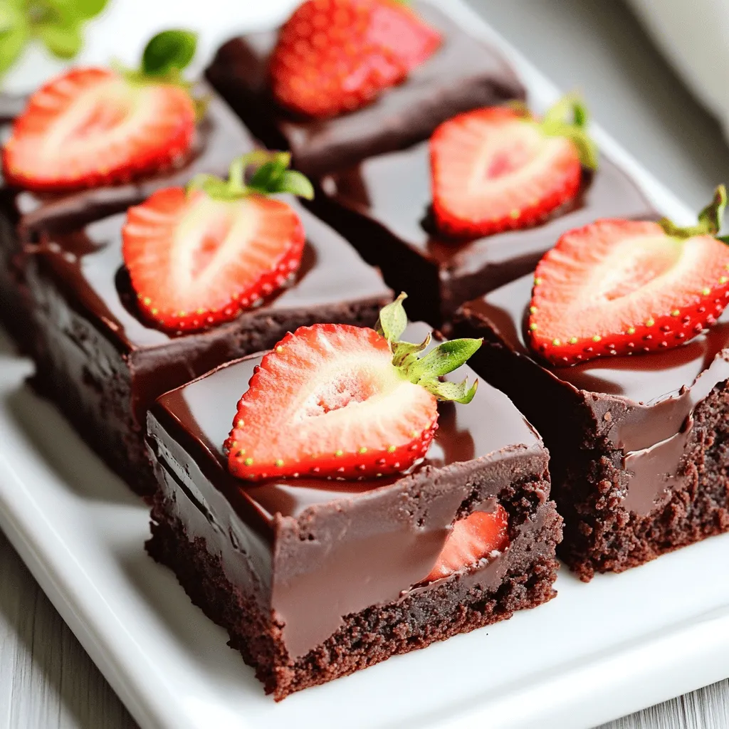 Chocolate Covered Strawberry Brownies Irresistible Treat