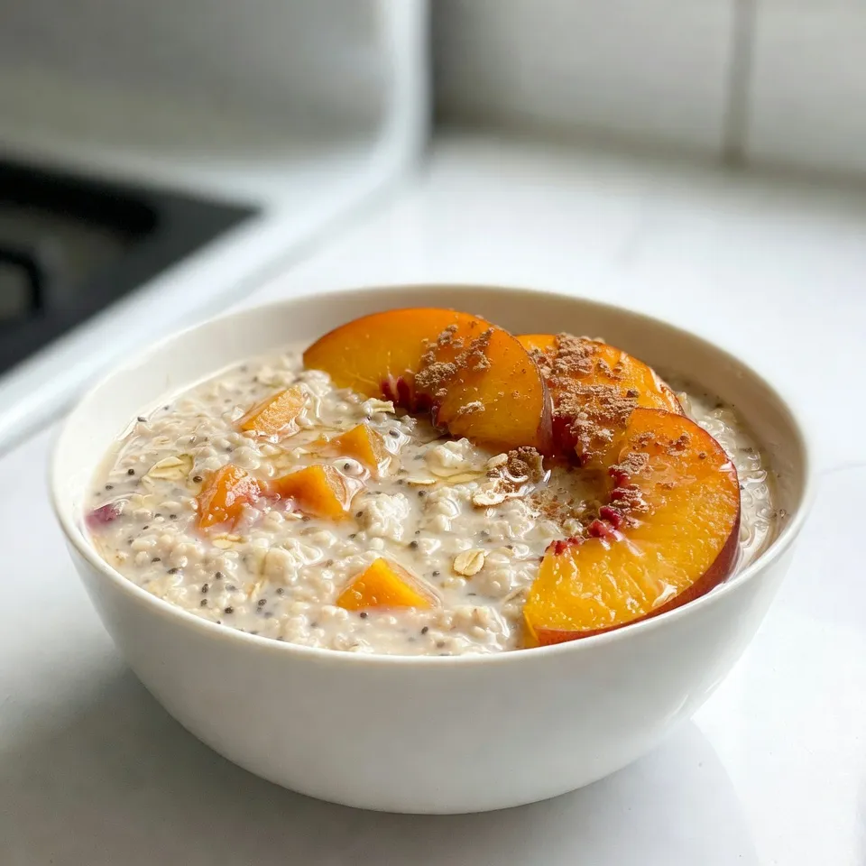 Peach Pie Overnight Oats Easy and Tasty Recipe