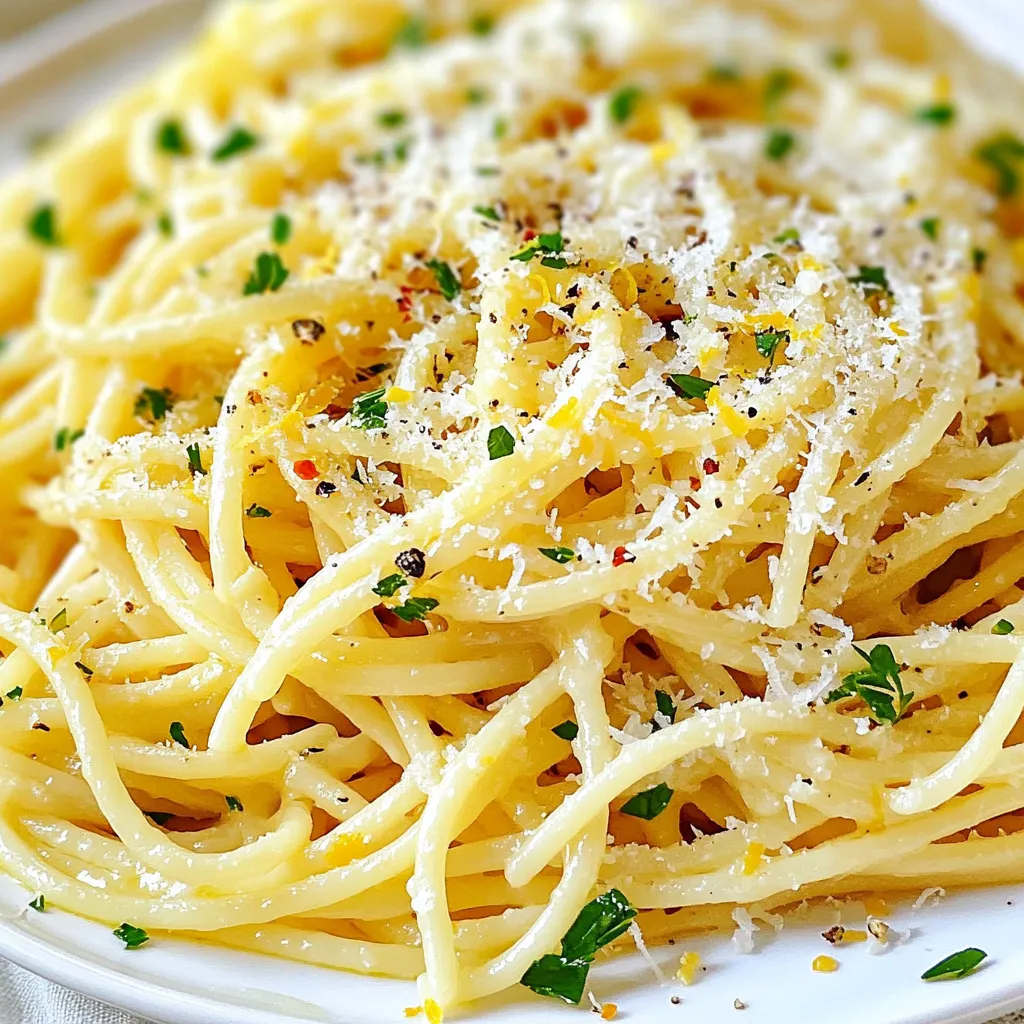 Lemon Butter Garlic Pasta Fresh and Flavorful Dish