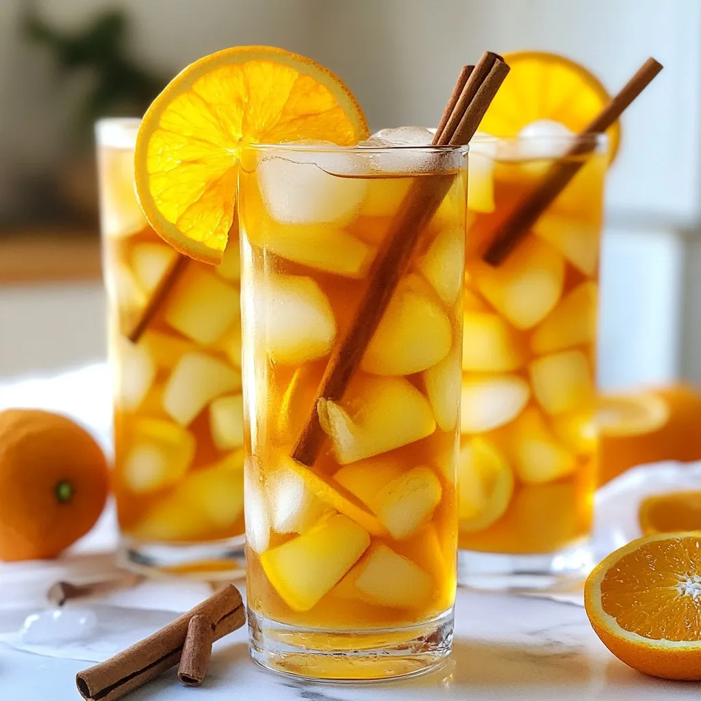 Orange Cinnamon Iced Tea Refreshing Summer Drink
