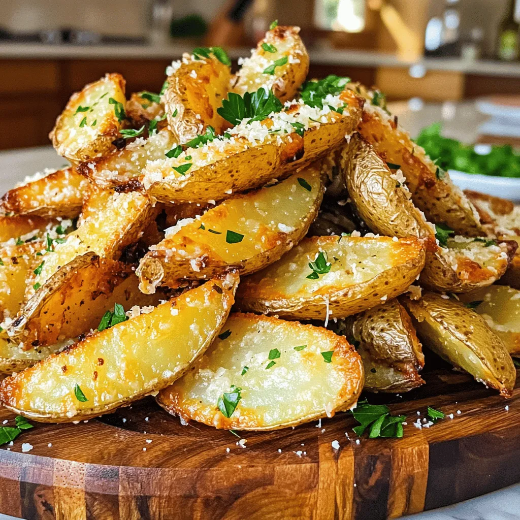 Air Fryer Crispy Garlic Parmesan Potato Wedges Delight