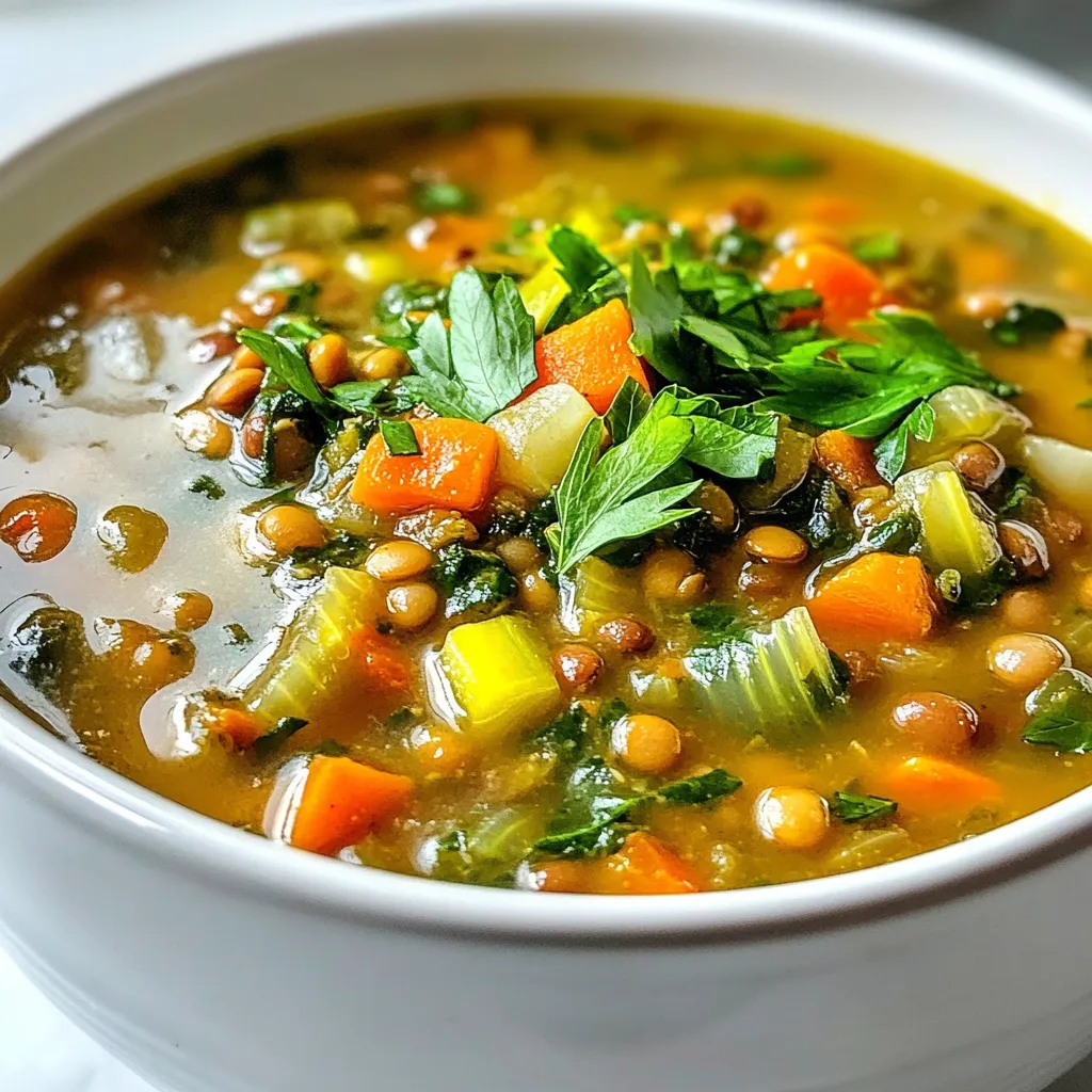 Spinach Lentil Butter Bean Soup Easy and Healthy Meal