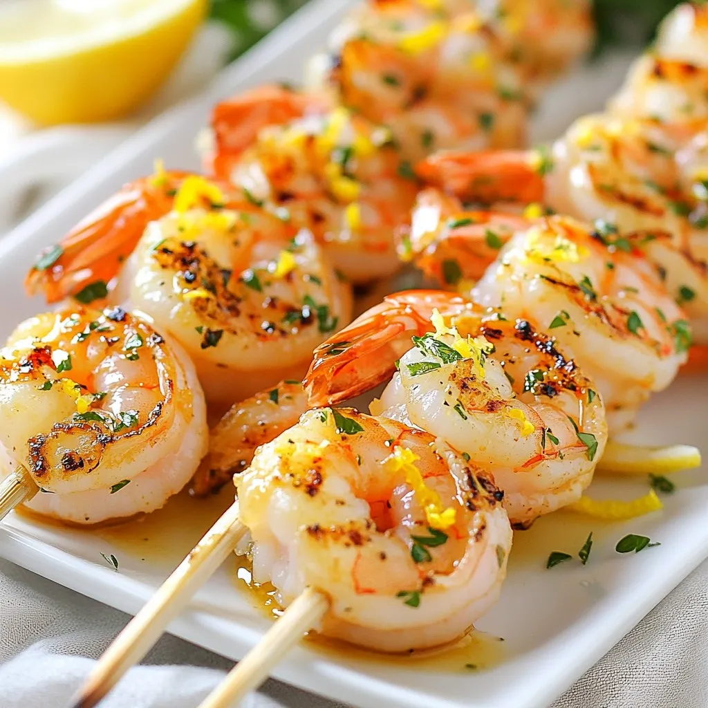 Lemon Herb Grilled Shrimp Skewers Flavorful Delight