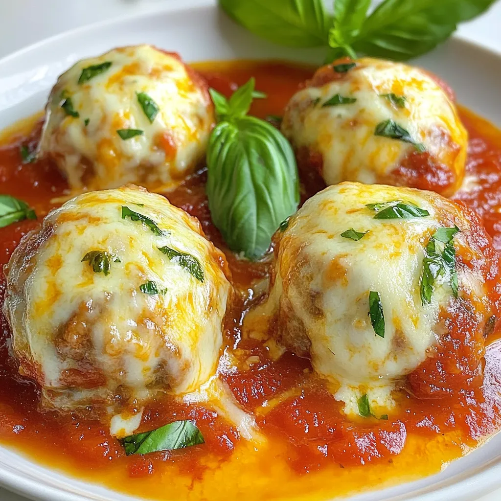 Savory Mozzarella Stuffed Meatballs Easy and Flavorful