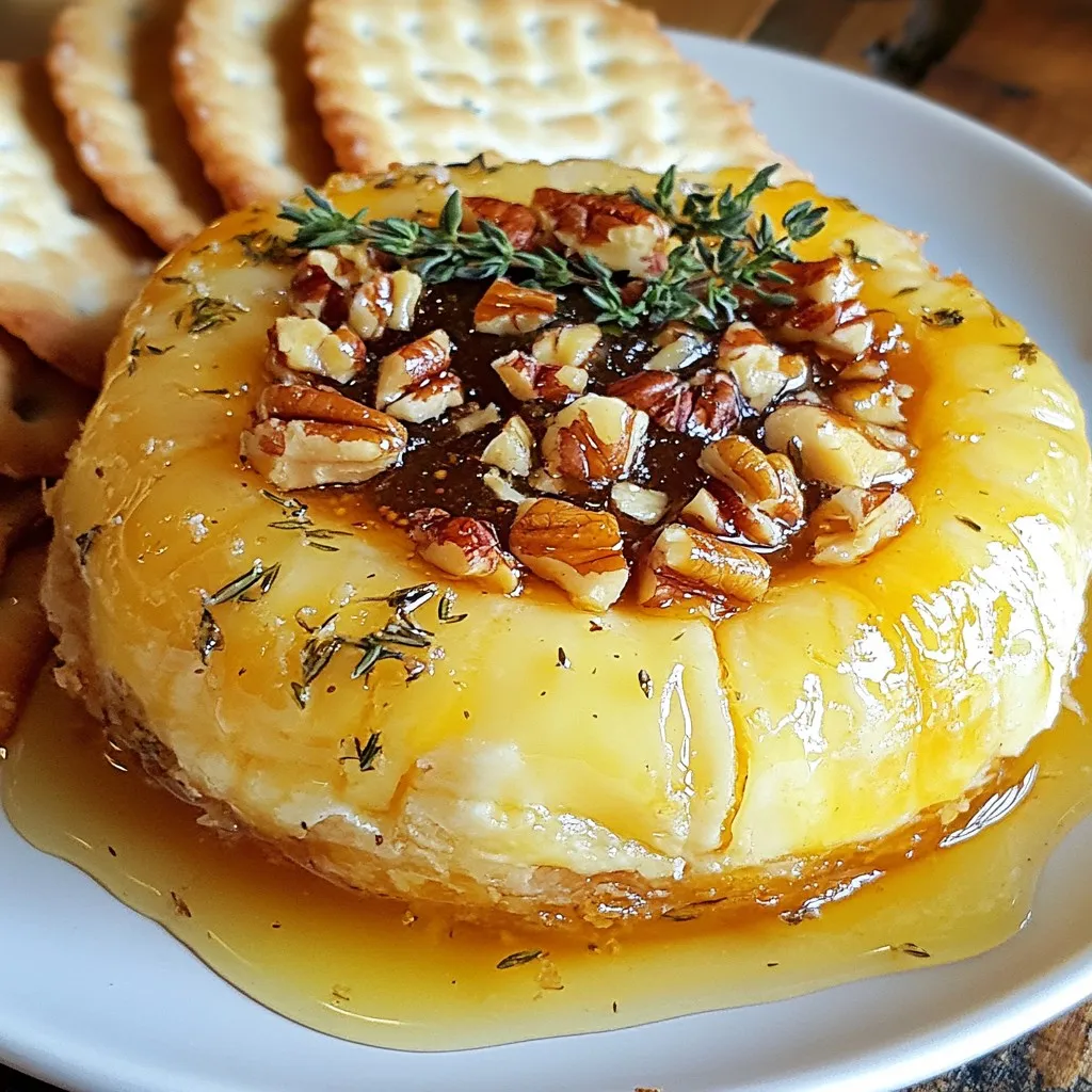 Baked Brie with Fig Jam &#038; Pecans Savory Delight