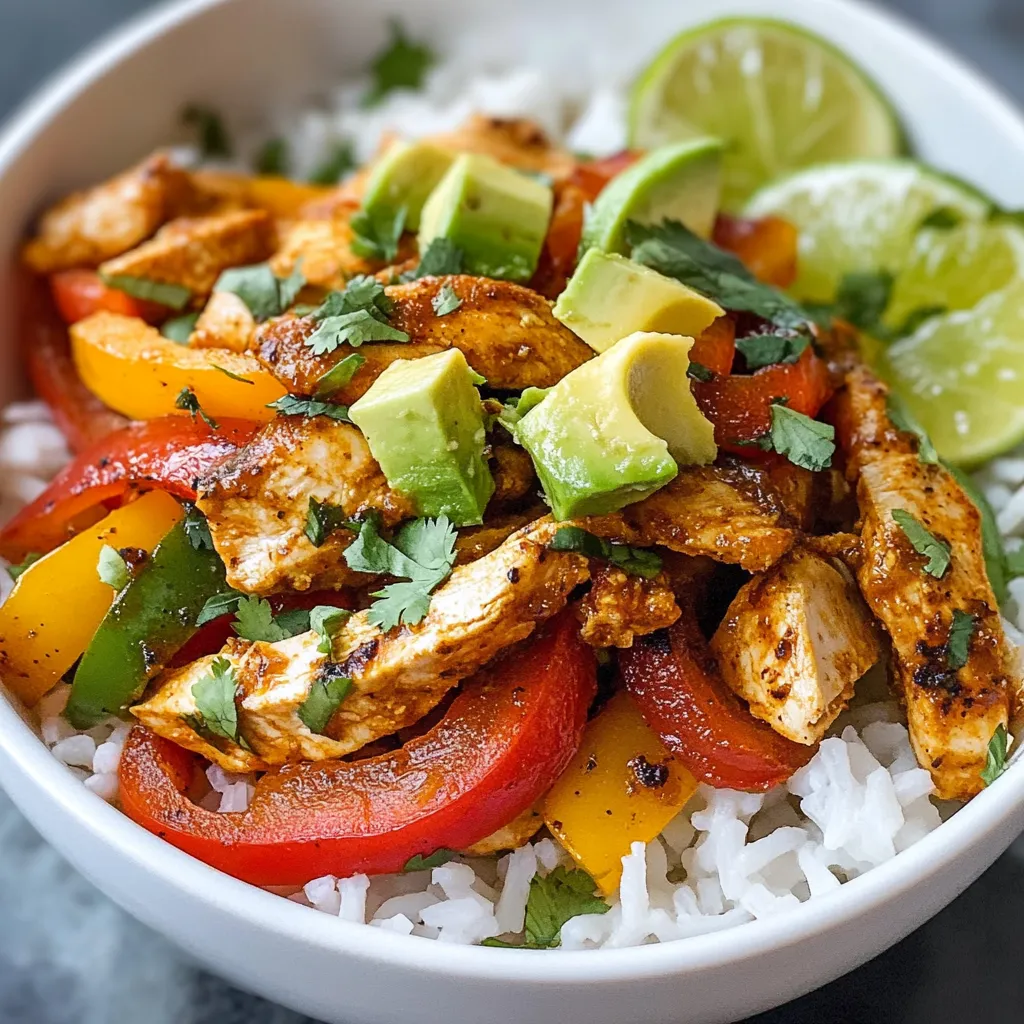 Chicken Fajita Rice Bowls Flavorful and Easy Recipe