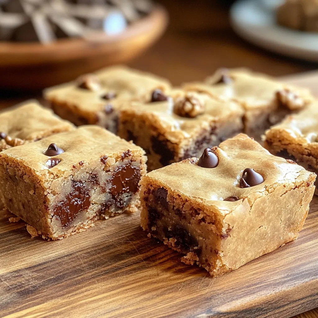 Chocolate Chip Blondies Delightful Baked Treat Recipe