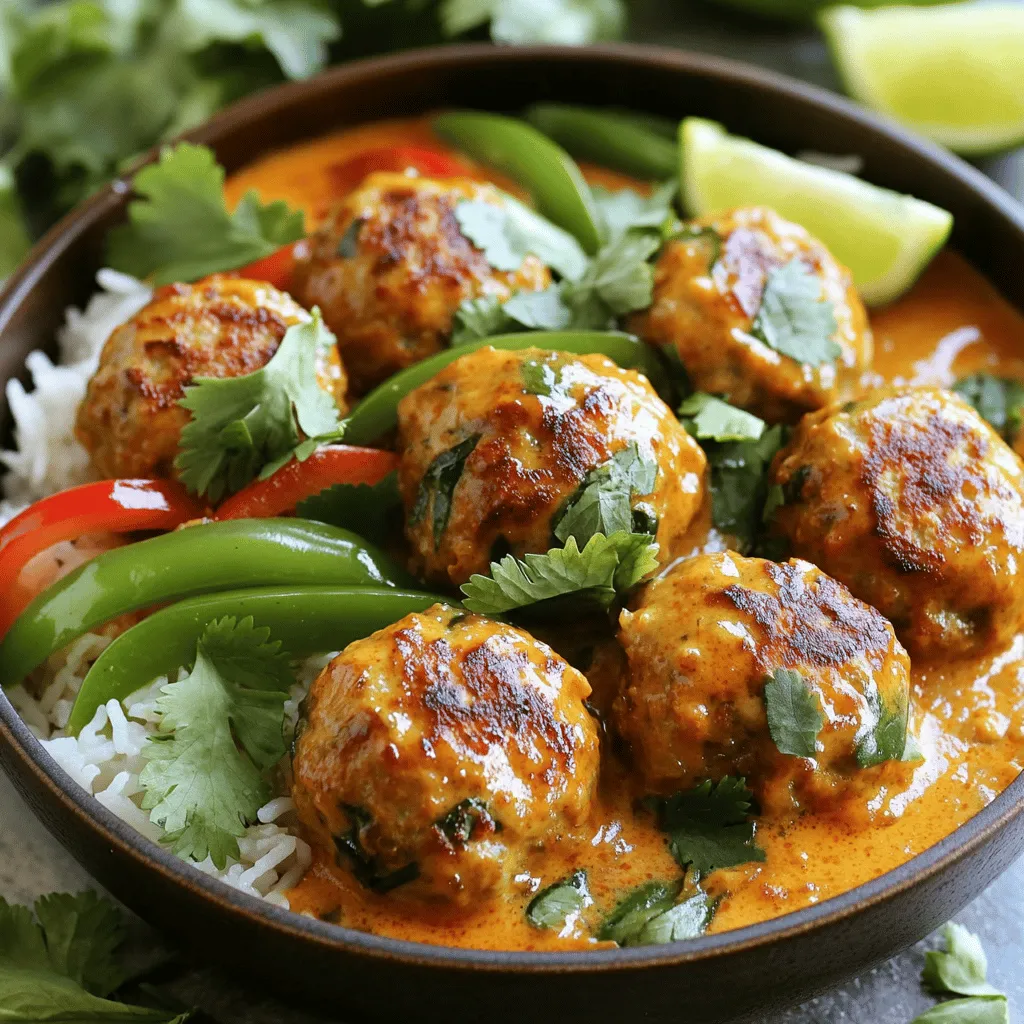 Thai Coconut Curry Meatballs Savory and Flavorful Dish