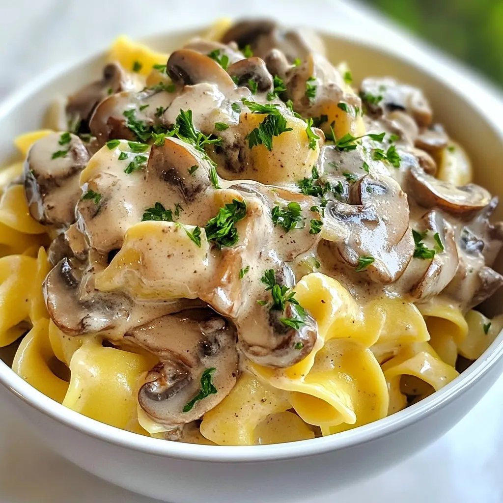 Creamy Mushroom Stroganoff Flavorful and Easy Recipe