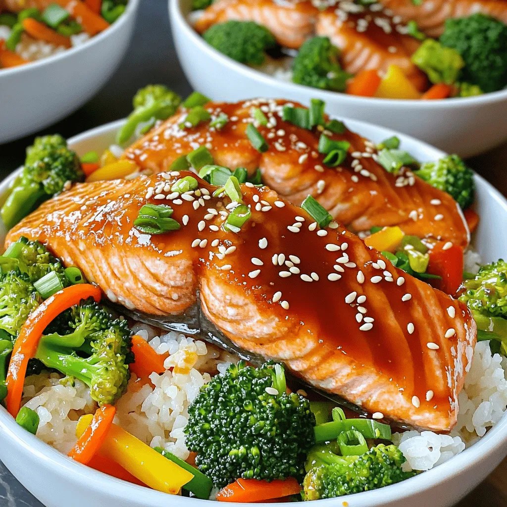 Teriyaki Salmon Rice Bowls Flavorful and Simple Meal