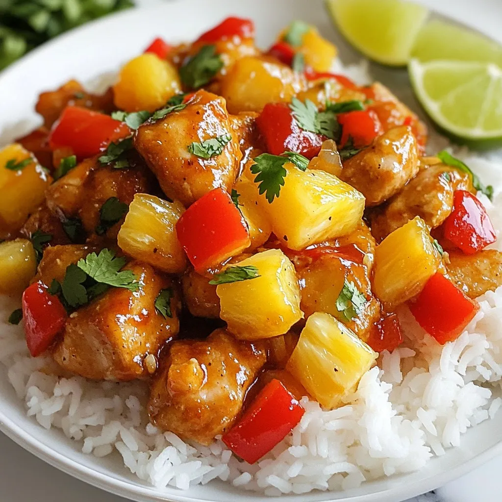Pineapple Chicken with Rice Flavorful Dinner Delight