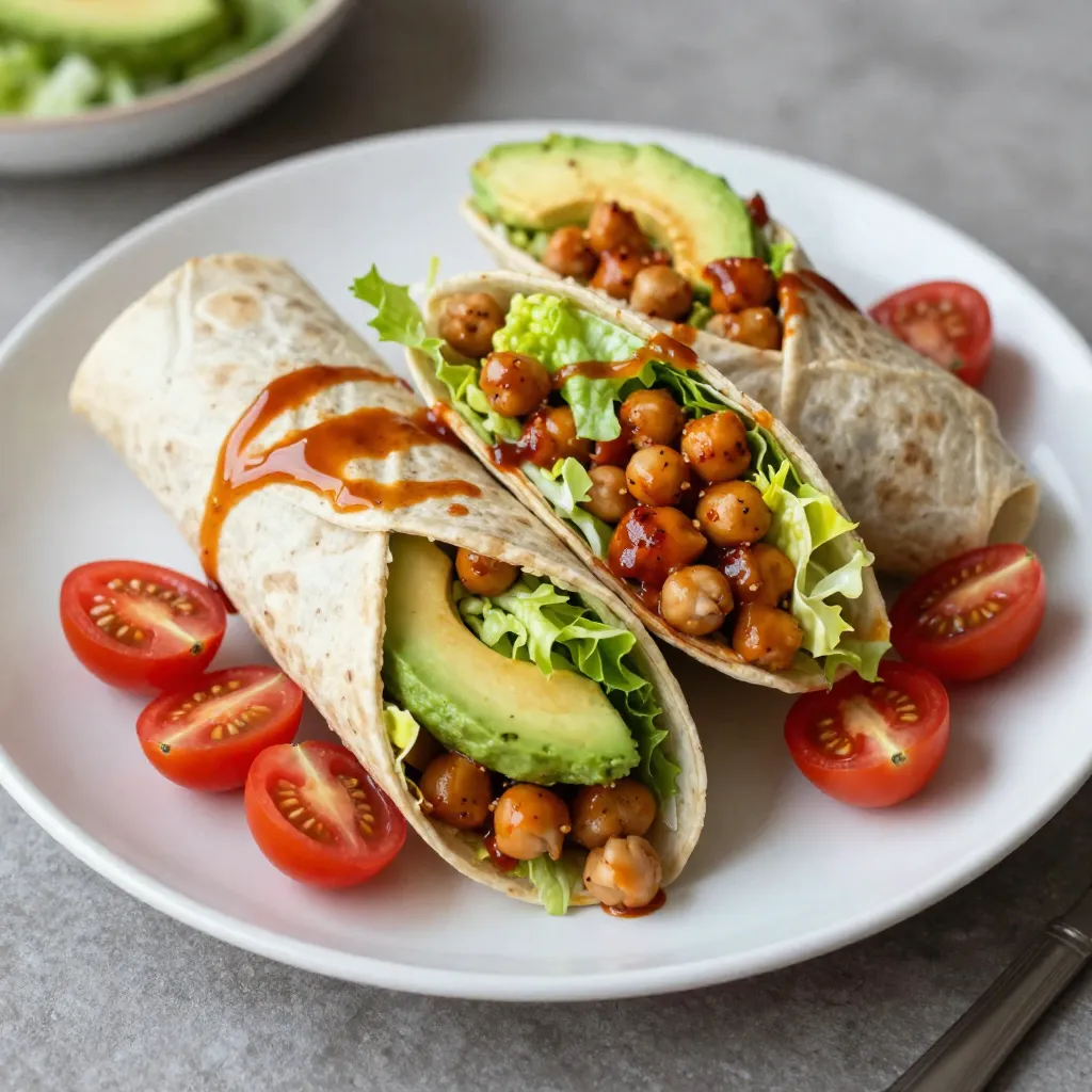 Vegan Buffalo Chickpea Wraps Flavorful and Nutritious