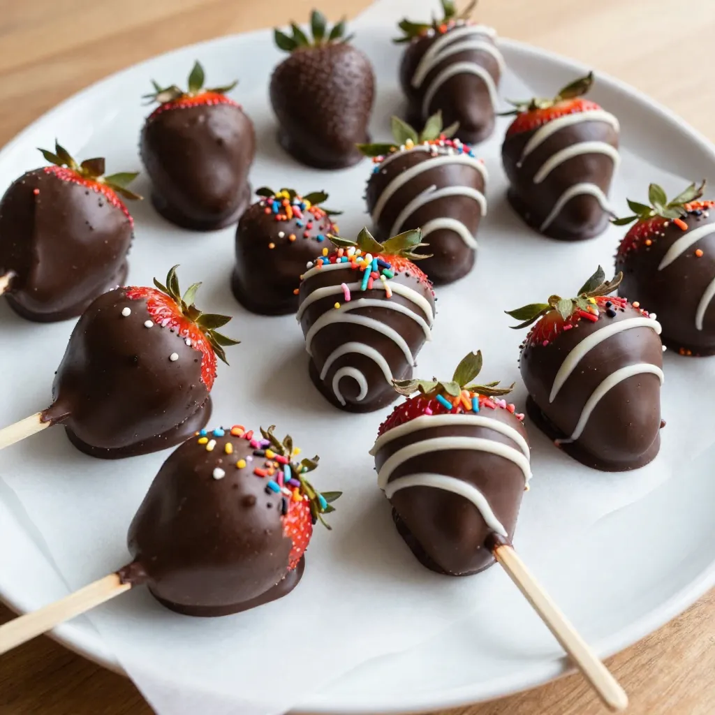 Chocolate Covered Strawberry Pops Sweet and Simple Treat