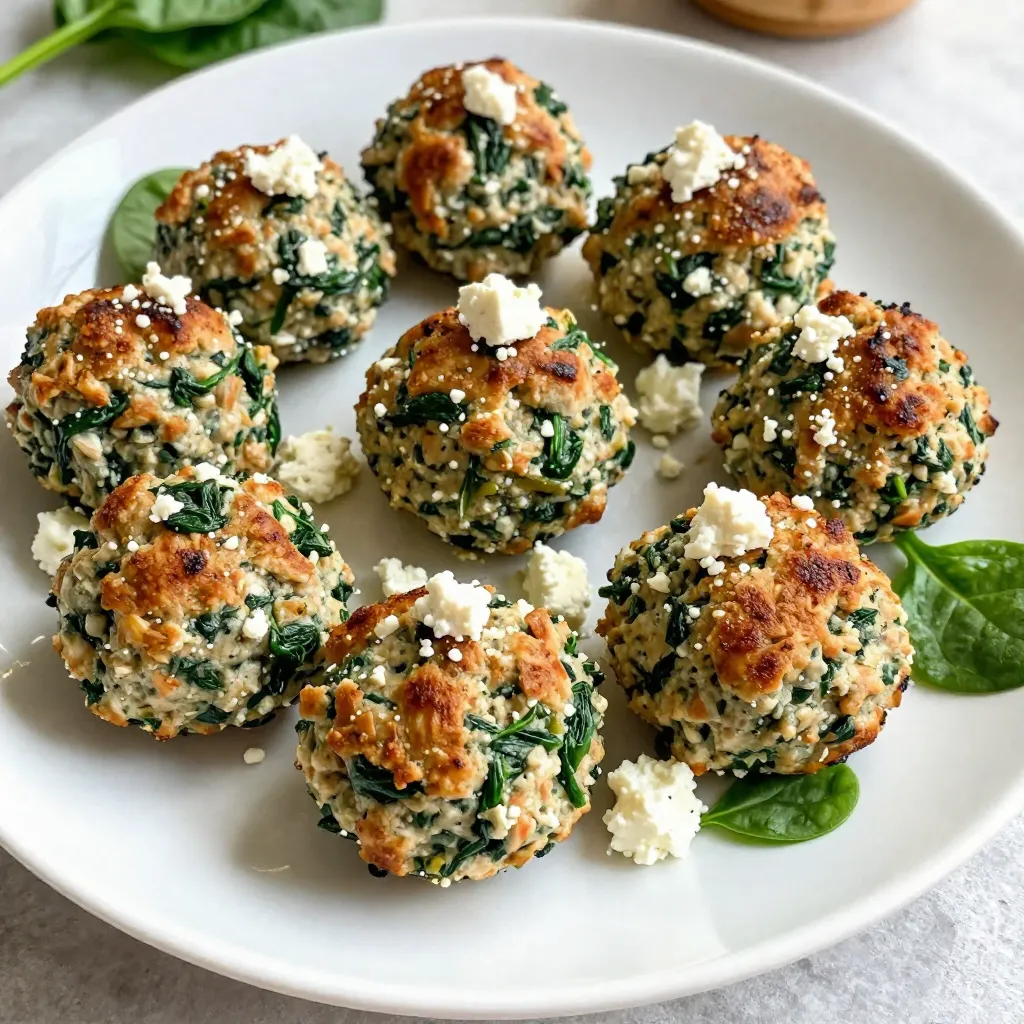Spinach Feta Turkey Meatballs Flavorful and Healthy Dish