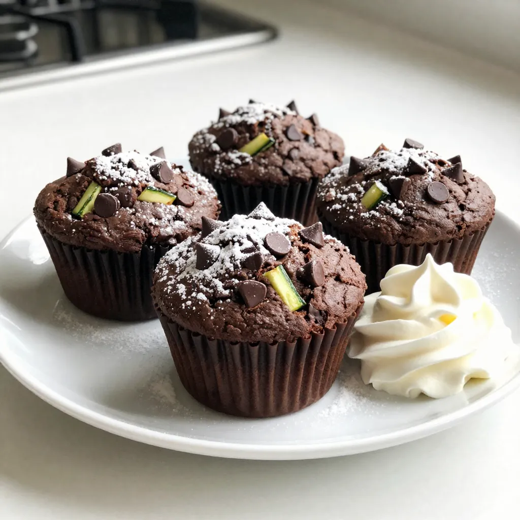 Double Chocolate Zucchini Muffins Irresistible Treat