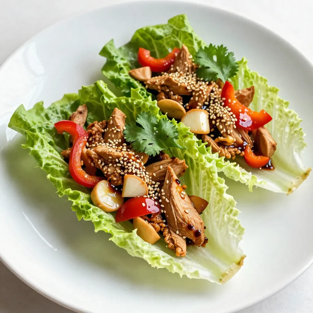 Sesame Ginger Chicken Lettuce Wraps Quick Delight