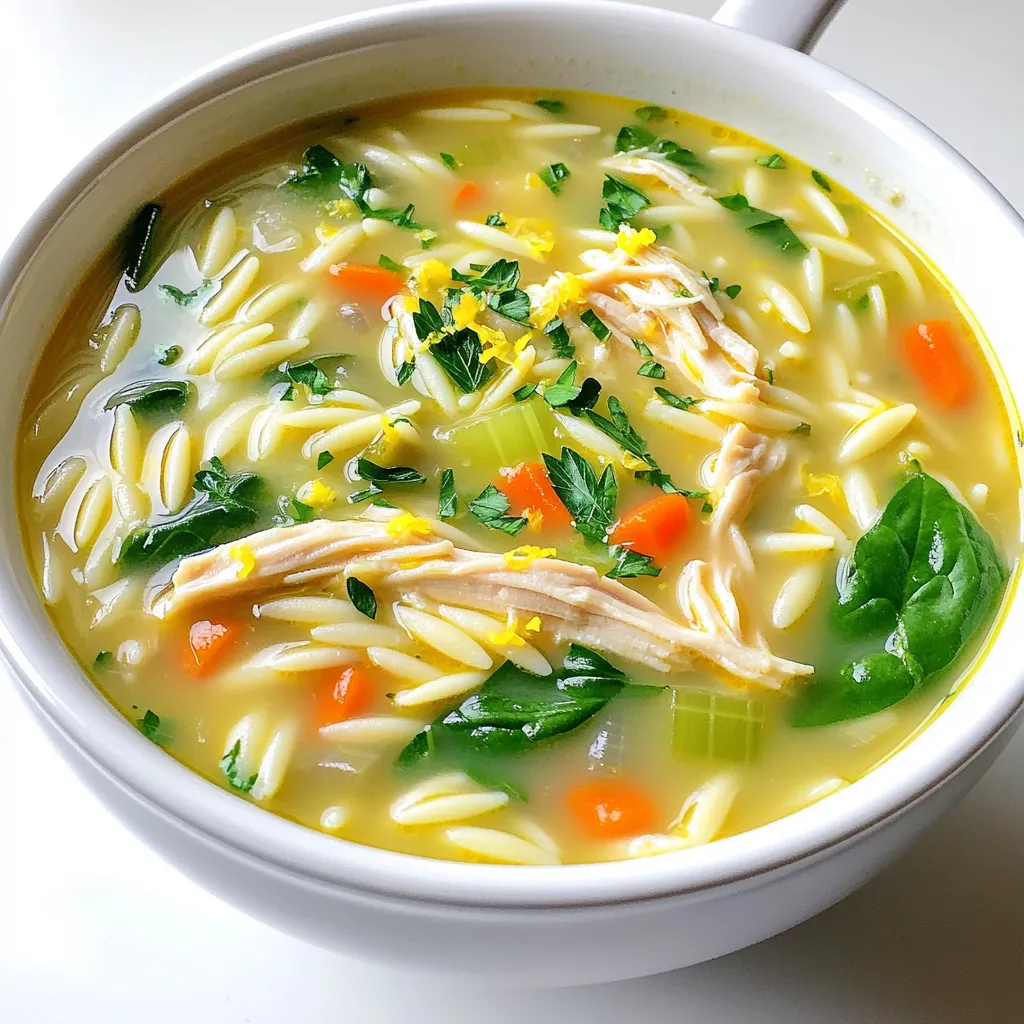 Creamy Lemon Chicken Orzo Soup Quick and Tasty Treat