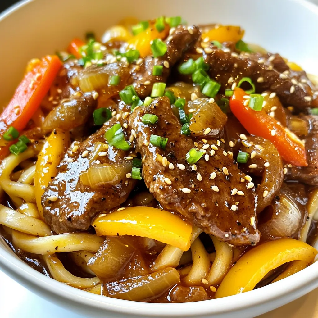 Beef Black Pepper Udon Savory and Quick Meal Idea