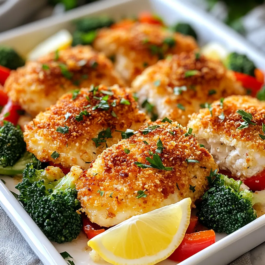 Parmesan Crusted Chicken Sheet Pan Delight