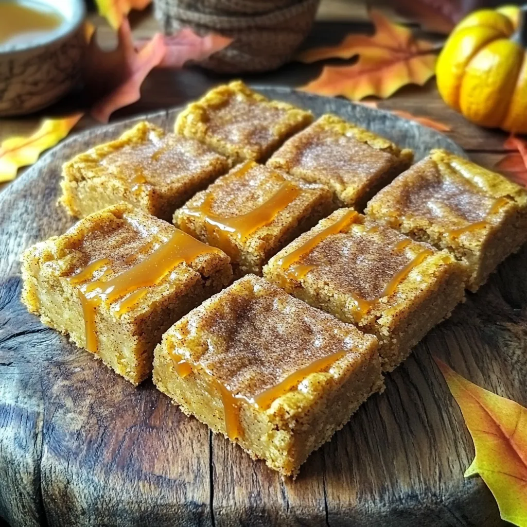 Pumpkin Spice Snickerdoodle Blondies Irresistible Treat