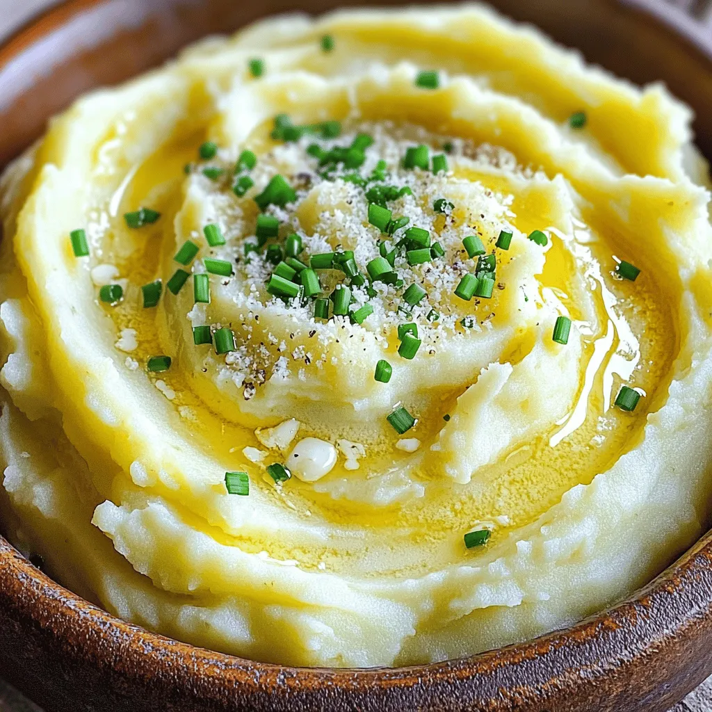 Creamy Garlic Parmesan Mashed Potatoes Crockpot Recipe