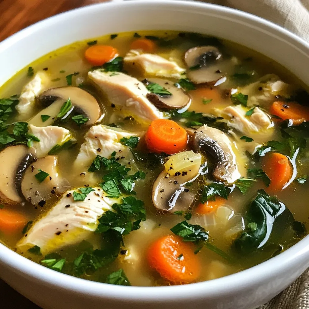 Clean Chicken Mushroom Soup Nourishing and Simple Dish